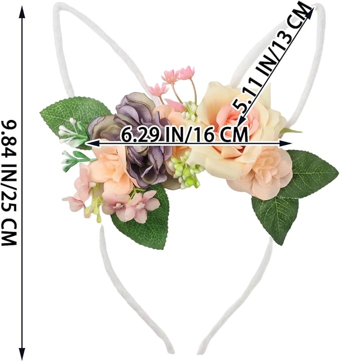 Children Easter Bunny Ears Headband Long Ear Hairband for Baby Girls Infant Toddlers Kids
