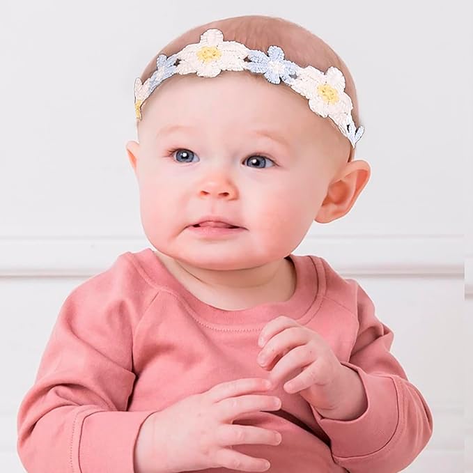New Model Baby Girl Nylon Headbands Nylon Flower Elastic Hairbands 3pcs Hair Accessories Gift for Newborn Infant Toddlers (BF-XKFD006)