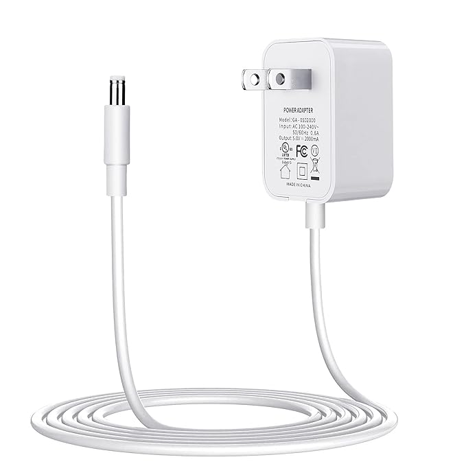 Power Cord Replacement for Graco DuetSoothe, Simple Sway Swing, Glider LX, DuoGlider, Sweetpeace, 5V Baby Swing Charger White