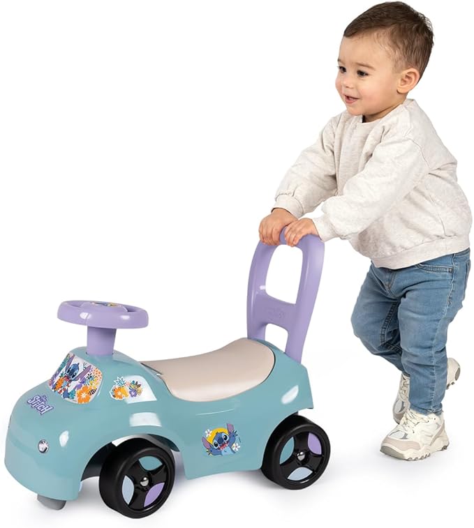 Smoby - Stitch - Ride-on car - Walker - Steering wheel - Under saddle storage - From 10 months - Made in France