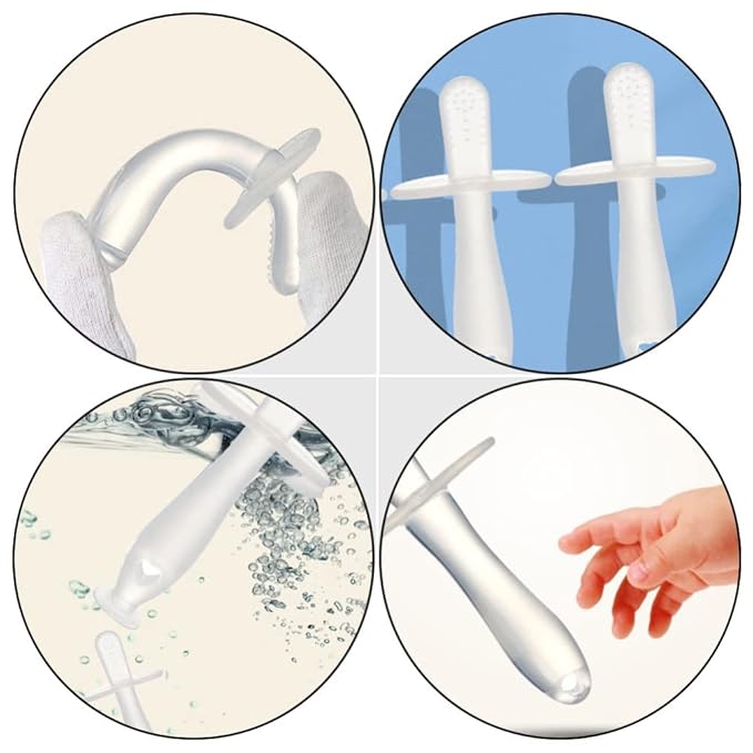 EXCEART 5Pcs Silicone Baby Teething Stick Clear Toddler Teethers Baby Chew Stick for Newborn Baby Healthy Molar Growth Toys