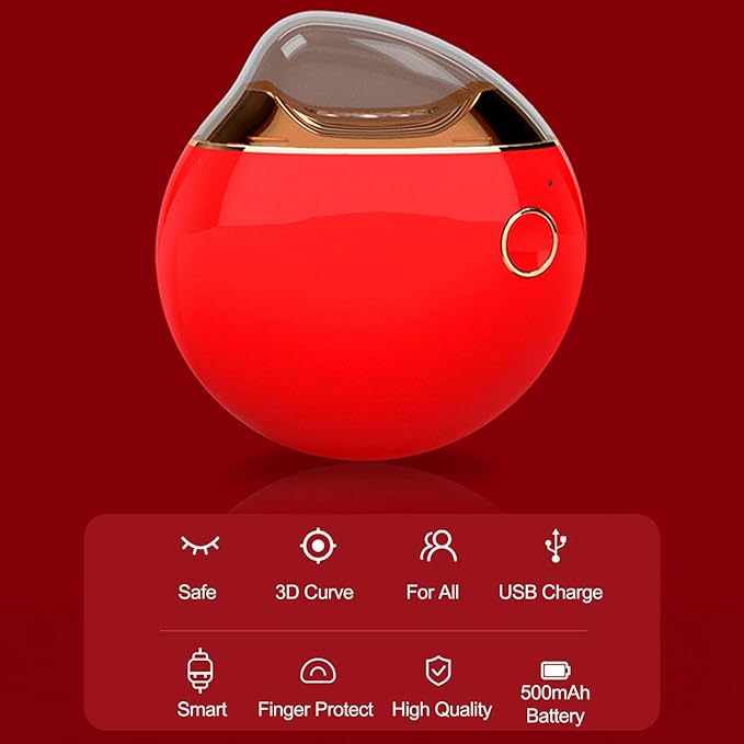 Automatic Nail Clipper with Blade for Quick Nail Grinding and Trimming, Nail Clippings Storage Box, Secure to Use, Electric Nail Clippers, Electric Automatic Nail Clipper (Red)