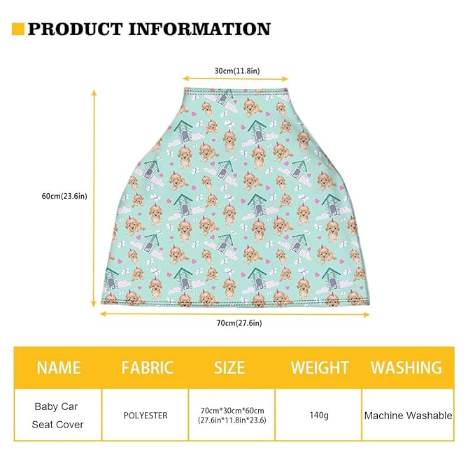 AFPANQZ Galaxy Heart Stretchy Baby Car Seat Covers for Boys Girls Infant Car Canopy Spring Autumn Winter Snug Warm Breathable Windproof Open Peep Top Universal Fit