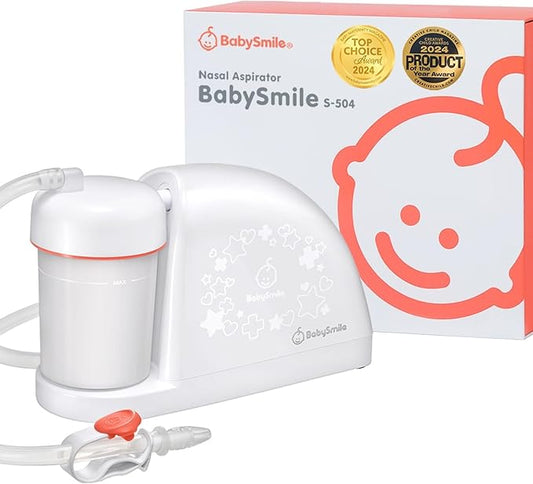 BabySmile – Baby Nasal Aspirator for S-504 Models | BPA-Free Electric Nose Cleaner for Mucus, Snot & Boogers | Simple Controls & Easy-to-Clean Parts | Infant & Toddler Nose Care