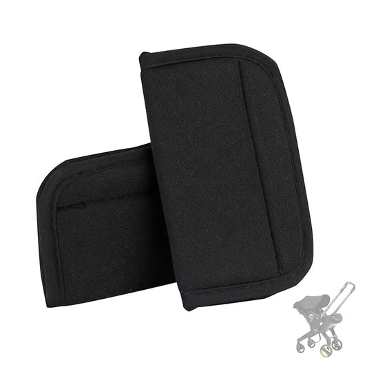 Car Seat Shoulder Pads Compatible with Doona, Ultra Soft and Breathable Grid Fabric, Protect Neck and Shoulder Strap Covers, Easy to Install, Straps Pads for Car Seat and Stroller, Black
