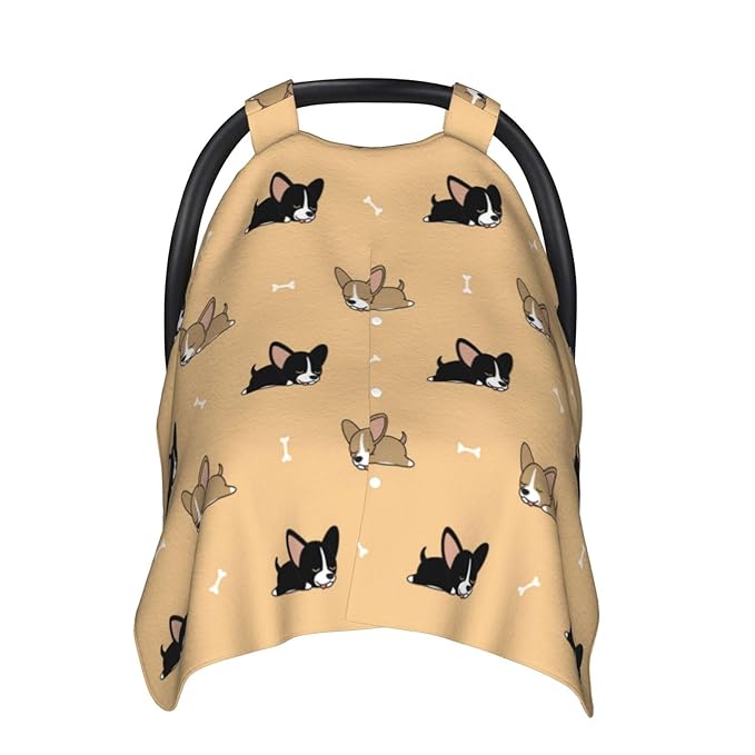 Corgi Gifts for Corgi Lovers Baby Car Seat Canopy Cover 39x27.5 Inches Multi Use Nursing Cover for Newborn Canopy Mom Nursing Breastfeeding Covers