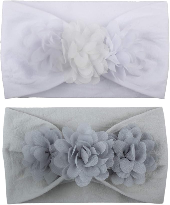 WZT Stretchy Knot Nylon Baby Headbands For Newborn Baby Girls Infant Toddlers Kids Bows Child Hair Accessories