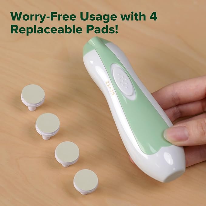 haakaa Electric Nail Trimmer Replacement Pads Baby Nail Trimmer Heads Compatible with All haakaa Nail Trimmers, Suitable for 0-3 Months, Oatmeal