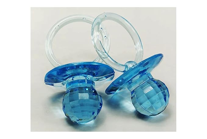 RBN Pacifier Baby Shower Bridal Wedding Birthday Party Favor Gift Table Games Decor -36PCS (BLUE)