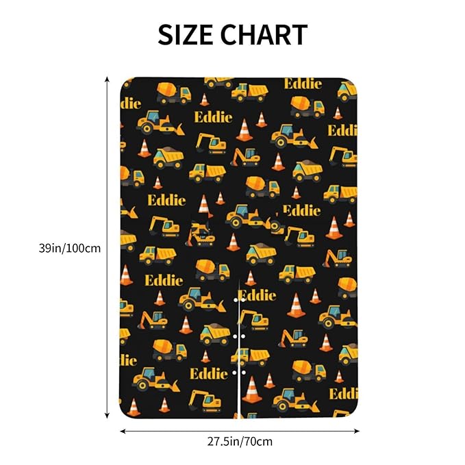 Personalized Construction Baby Car Seat Canopy for Boys – Custom Name Minky Nursing Cover, Infant Carseat Canopy, Opening Breastfeeding Stroller Cover for Newborn Baby Gift