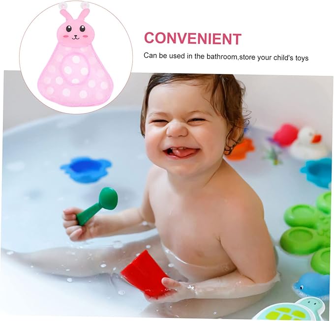 Toyvian 1pc Toy Storage Bag Baby Toys Toddler Toy Baby Bath Bag Baby Storage Bag Toy Bath Toy Organizer Bathroom Organiser Holder Toddlers Toys Rabbit Shaped Bag Tub Child Pvc Bath Net