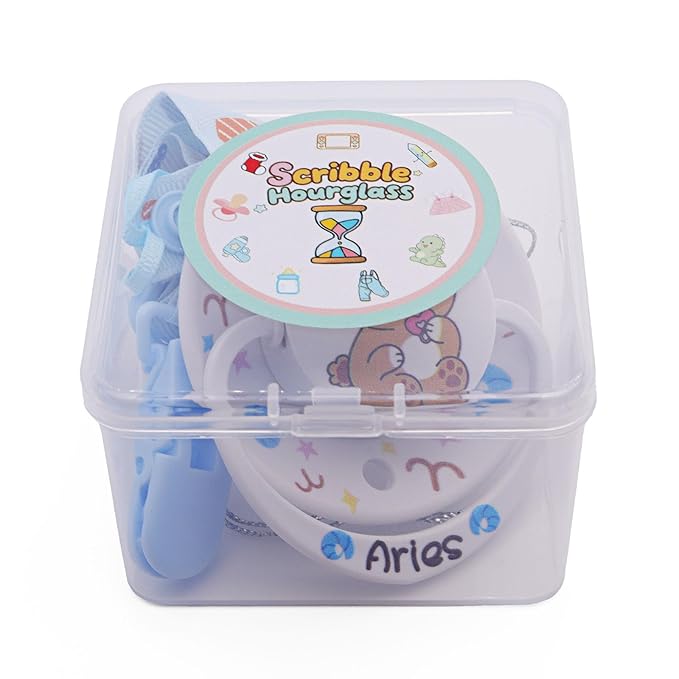 Big Shield Adult Pacifiers for Sleep: Pacifier for Adult with Paci Clips Aries