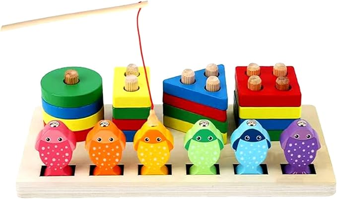 Montessori Toys for 1 2 3 Year Old Girls Boys,Gifts for 2 Year Old Learning Toys Stacking Toys for Toddlers Shape sorter (Standard Edition)