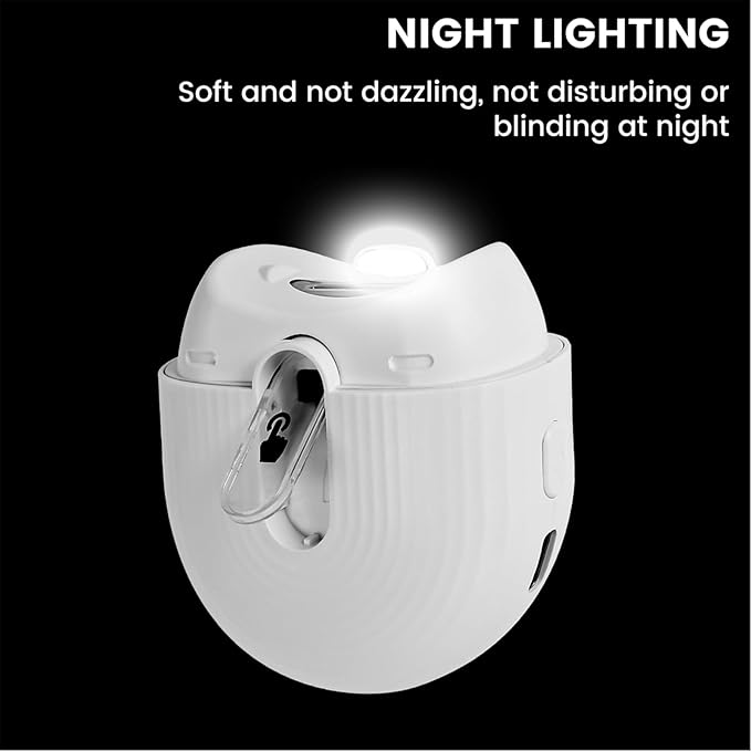 Electric Nail Clipper with Light and Nail Scraps 2 Speeds Portable Nail Clippers Rechargeable Nail Cutter Safety Fingernail Trimmer for Baby Kids Adults Seniors (White)