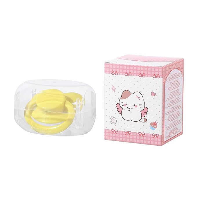 Landofgenie Adult Size Large Shield Pacifiers Butterfly Shaped Cutie Pacifier Yellow