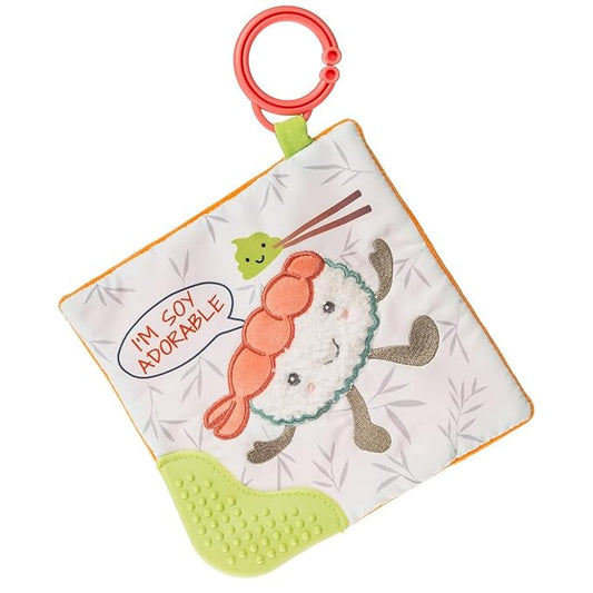 Mary Meyer Sweet Soothie Crinkle Teether Toy with Baby Paper and Squeaker, 6 x 6-Inches, Sushi