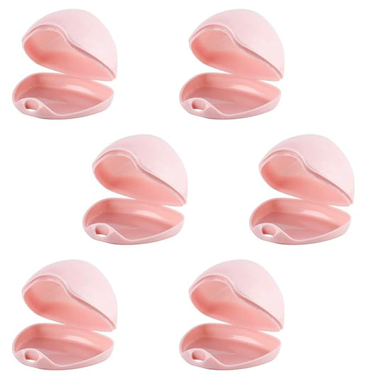 Accmor Pacifier Case, Pacifier Holder Case, Pacifier Container for Travel, BPA Free, Pink, 6 Pack