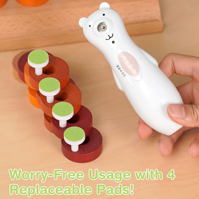 haakaa Electric Nail Trimmer Replacement Pads Baby Nail Trimmer Heads Compatible with All haakaa Nail Trimmers, Suitable for 6-12months, Green
