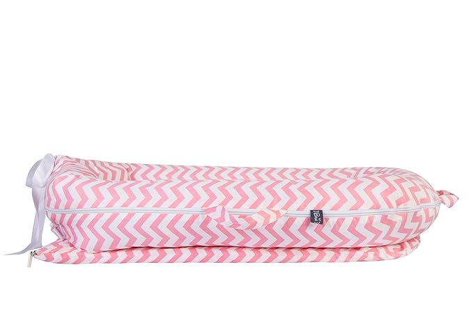 IBraFashion Newborn Lounger Cover - Dock a tot Covers Only 100% Cotton Co Sleeping Nest Sleep Pod Extra Replacement Cover Girls (Fits Dockatot Deluxe+) (Pink Chevron)