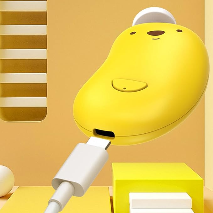 Electric Nail Clipper, Baby Nail Grinder, Electric Nail File Drill for Baby with 6 Grinding Heads, USB Charging Safety Fingernail Trimmer, Lightweight and Portable (Yellow)