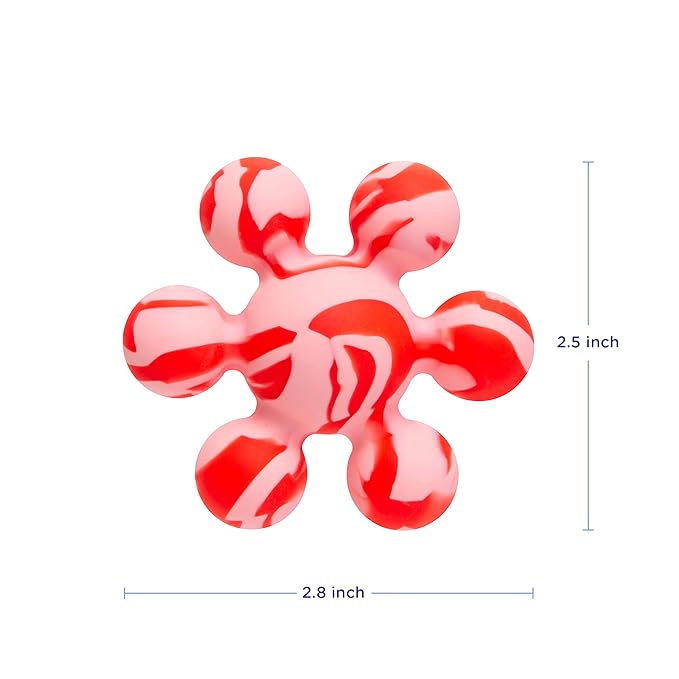 Ubbi Joinibble Teether for Babies, Food-Grade Platinum Silicone, Soothes Teething and Massages Gums, BPA and PVC-Free, 5 Pack