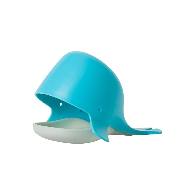 Boon Chomp Whale Bath Toy - Interactive Baby Bath Toys for Sensory Fun - Sensory Toddler Toys for Bath Time - Baby Gifts and Toddler Water Toys - Aqua - Ages 12 Months and Up
