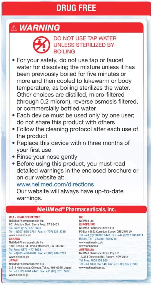 NeilMed Sinugator Cordless Pulsating Nasal Wash Kit with One Irrigator, 30 Premixed Packets and 3 AA Batteries(Pack of 1)