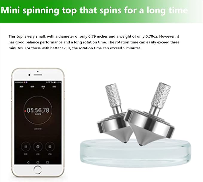 Stainless Steel Spinning Top, Precision Mini Desktop Gyroscope, Kill Time Reduce Stress ADHD Toys, Perfect Balance Gyro (3PCS Style 1+2+ 4)