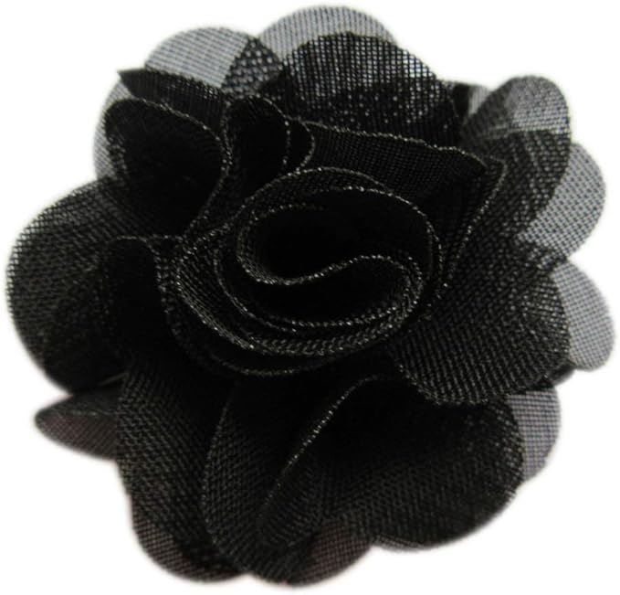 YYCRAFT Pack of 30 Chiffon Flower 1.5" Hair Flower Headband-Black