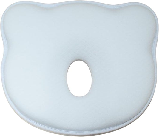 Gooyule Memory Foam Pillow, Breathable Ergonomic Pillows with Soft Cover, Machine Washable Head Support Small Pillow Cute Shape Pillows Gifts for Napping and Sleeping,Car Seat (Light Blue)