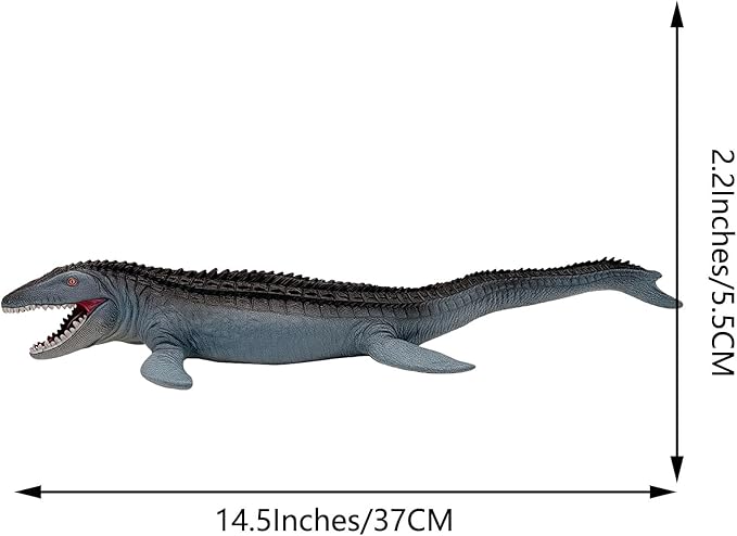 Gemini&Genius Mosasaurus Toy for Kids, Marine Reptile Animal Soft Plastic Sea Shark Toy Action Figure, Gift Great for Educational, Cake Topper, Swim, Bath Toys, Stocking Stuffers for Kids
