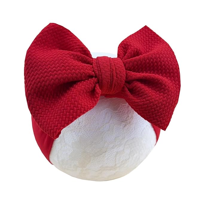 Baby Nylon Headbands Valentine's Day Baby Bows Stretchy Red Headbands for Newborns Infant Cute Hair Accessories (Y15, FZ)