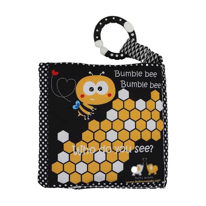 Touch and Feel Cloth Crinkle Books for Babies Infant, Baby Books Toys 0-3-6-12 Months, Easter Shower Baby Gifts, High Contrast Toy,Teething Teethers, Tummy Time Mirror Toys for Boys and Girls-Owl