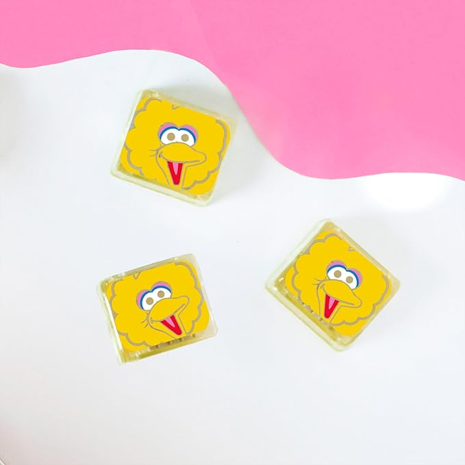 Glo Pals x Sesame Street Water-Activated Light-Up Cubes for Sensory Play (Big Bird - Cubes Only)