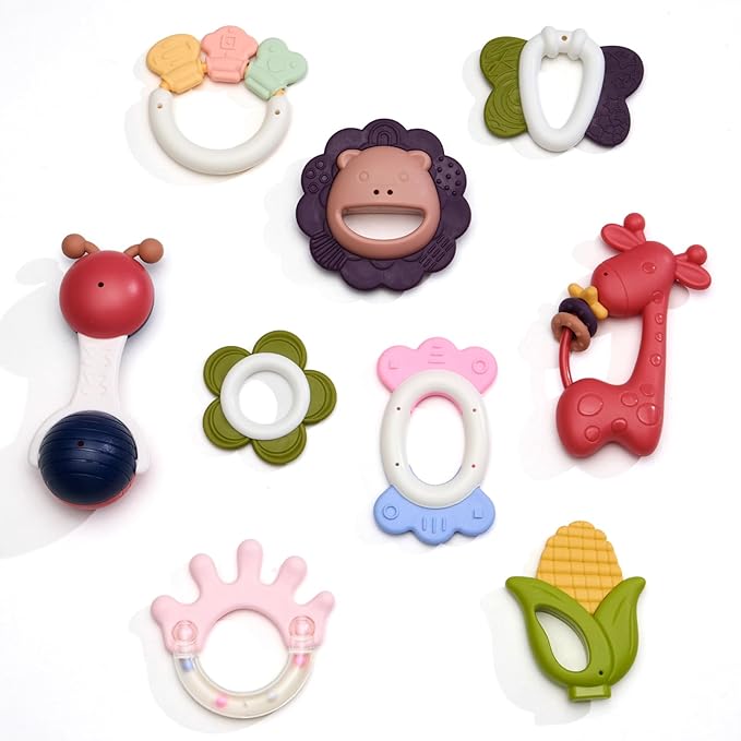 Baby Toys 0-6 Months - Baby Rattles Teething Toys 3-6 Month Infant Toys 6-12 Months Teether Toy Babies Gift Teething Toys