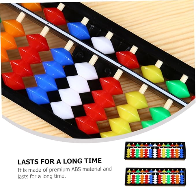 Kids Abacus Math Learning Toy 7.99 Inch Lightweight Beads Counting Tool for Early Math Skills Development and Classroom Use