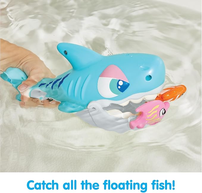 Kidoozie Splish ‘n Splash Chomping Shark, Bathtime Tub Toy for Toddlers Ages 2+