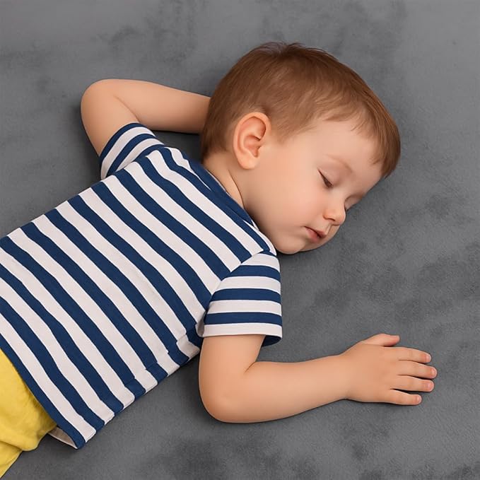 Baby Play Mat for Floor, 1.2″ Thick Foam 47X47 Playpen Mat, Ultra-Soft Velvet for Tummy Time & Crawling, Non-Slip Backing and Easy to Clean, Safe for Infants, Toddlers, and Kids (GRAY)
