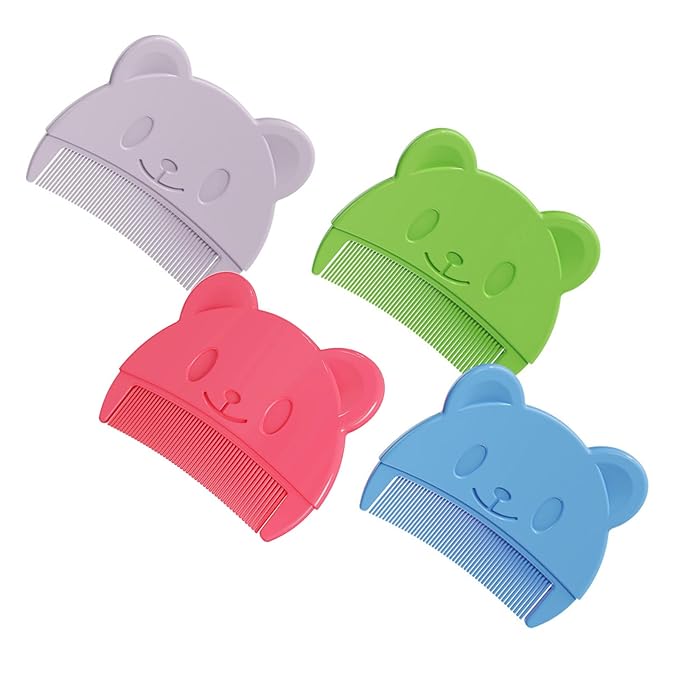 Yuly Hair Comb Fetal Head Dirt Removal Comb Toddler Bathing Comb Head Massager Combs Infant Grooming Product Infant Baby Care Kit, pink