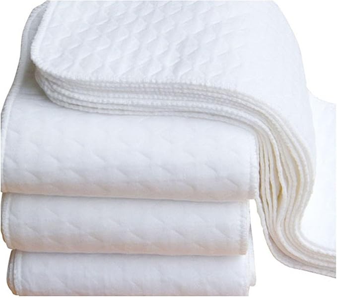 Washcloths Muslin Burp Cloths for Baby 10 Pack Cotton Baby Washcloths Baby Wipes Face Towel for Boys Girls Large 16 * 46cm Super Soft and Absorbent (White, One Size)