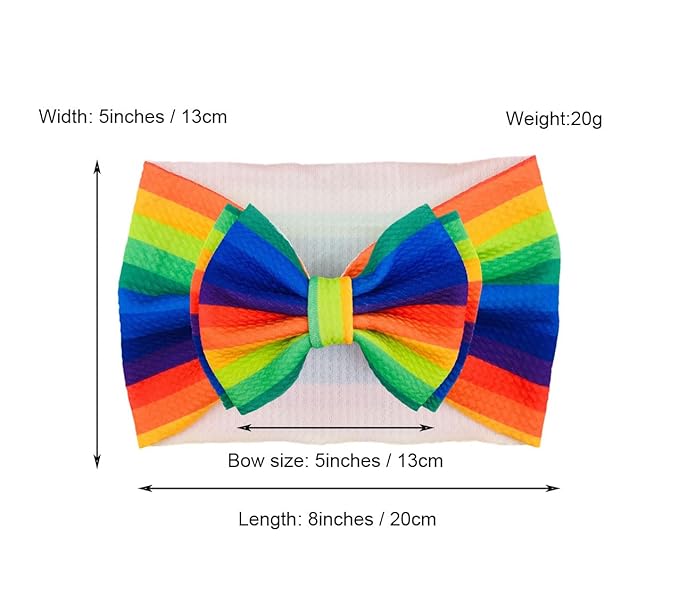 Baby Girl's 8'' Soft Big Bow knot Nylon Headband Toddler Hairband for Photography Travel Party Festivals (A- Rabbit Easter)