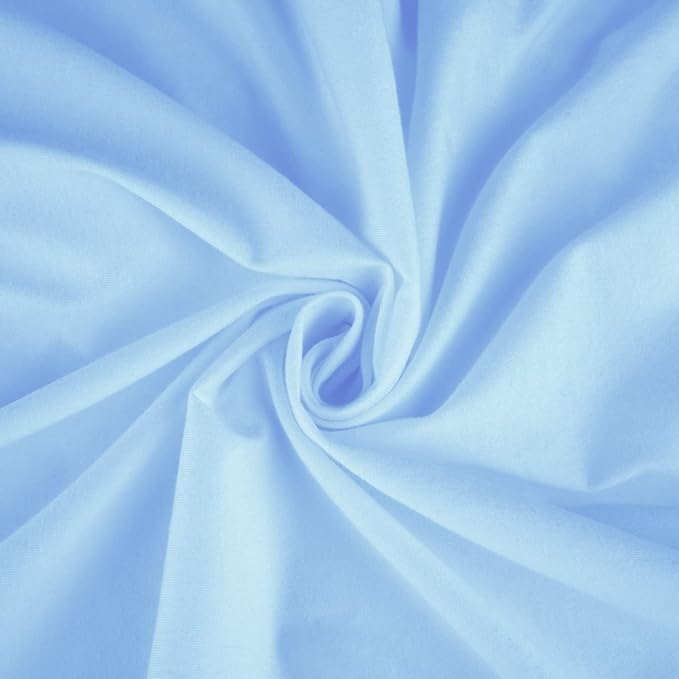 Pack N Play Sheets Fitted 24 x 42, Compatible with BabyBjorn, Guava Lotus and Similar - 100% Jersey Cotton - Soft, Durable & Hypoallergenic, 2-Pack, Light Blue & Navy, by SheetWorld, Made in USA
