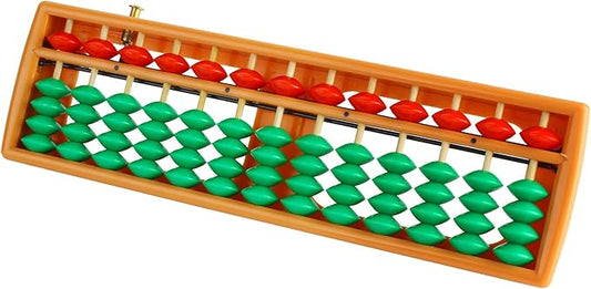 Larcele Bead Arithmetic Counting Abacus with Reset Button,13 Column SP-02 (Yellow 3)