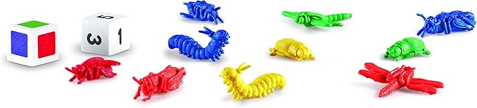 Learning Resources Take 10! Color Bug Catchers, Fine Motor Skills, For 2-4 Players, Ages 3+