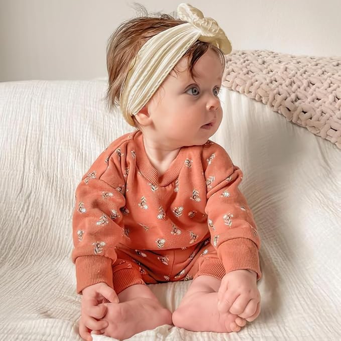 15PCS Baby Headbands Soft Stretchy Nylon Hairbands with Bows Girls Hair Accessories for Newborn Infant Toddler Kids Handmade
