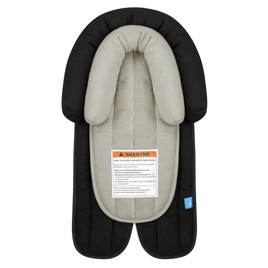 COOLBEBE Upgraded 2-in-1 Babybody Supports for Newborn Infant - Extra Soft Breathable Car Seat Insert Cushion Pad, Perfect for Carseat, Stroller, Swing, Bouncer, Black