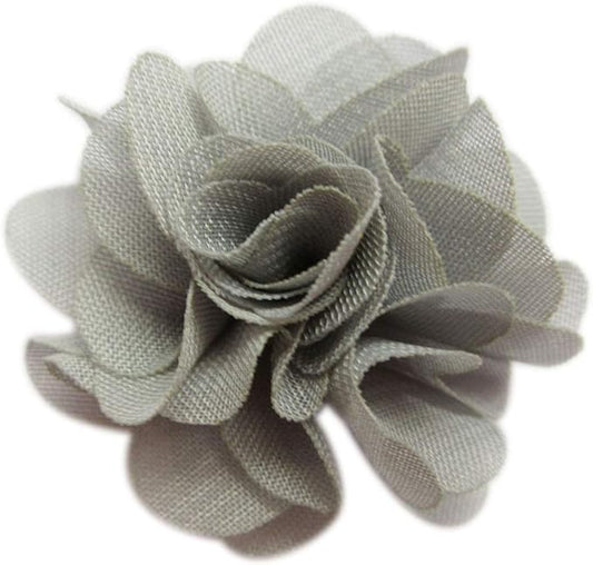 YYCRAFT Pack of 30 Chiffon Flower 1.5" Hair Flower Headband-Silver