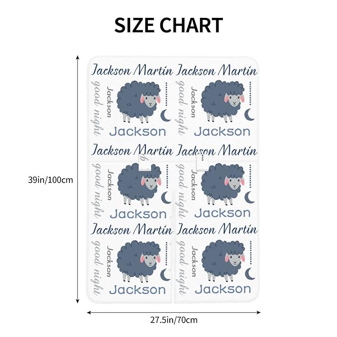 Personalized Baby Car Seat Cover Canopy with Name for Girls Boys Custom Sheep Baby Carrier Covers