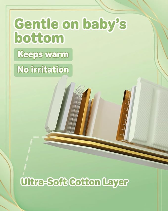 Foldable Baby Bathtub for Ages 0–6, Portable Toddler Bathtub for Shower, Collapsible Kids Bath Tub with 4 Support Legs, Anti-Slip Bottom & Dual Drain Holes, Space-Saving Travel Bath (Light Green)