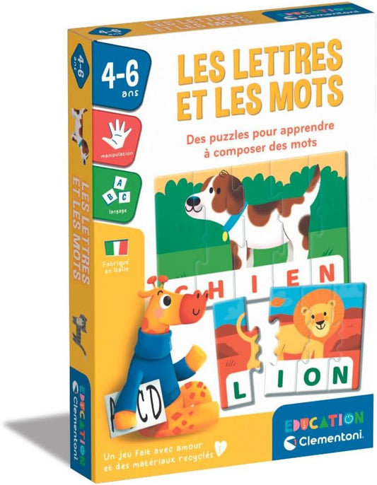 Clementoni | Letters and Words | Contains 16 Puzzles and 1 Guide. | 4 Years | 52791